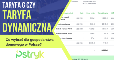 Taryfa G czy dynamiczna? co wybrać dla gospodarstwa domowego?
