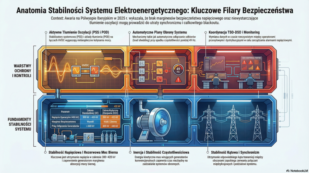Filary bezpieczeństwa systemu elektroenergetycznego opracowanie grafiki NotebookLM